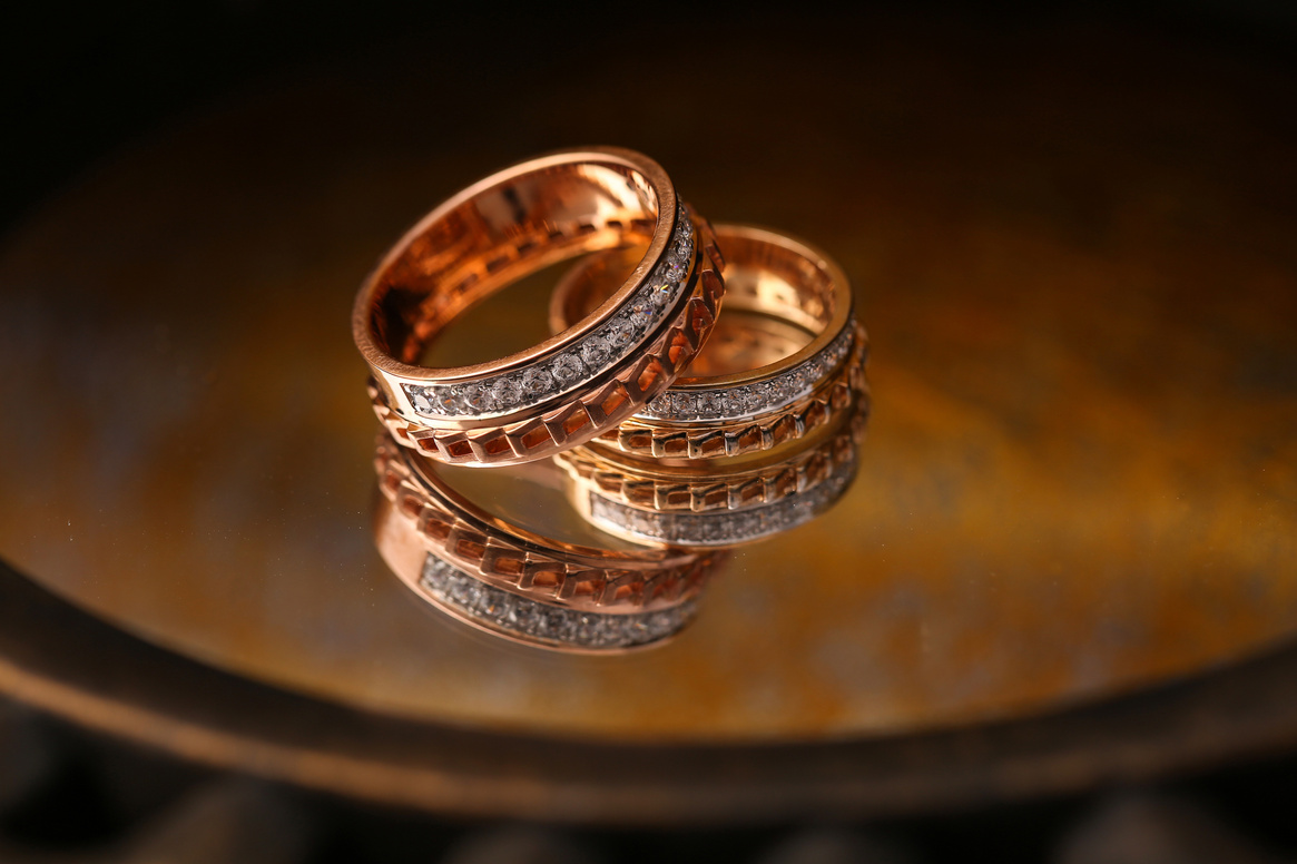 Gold Rings in Close Up Photography